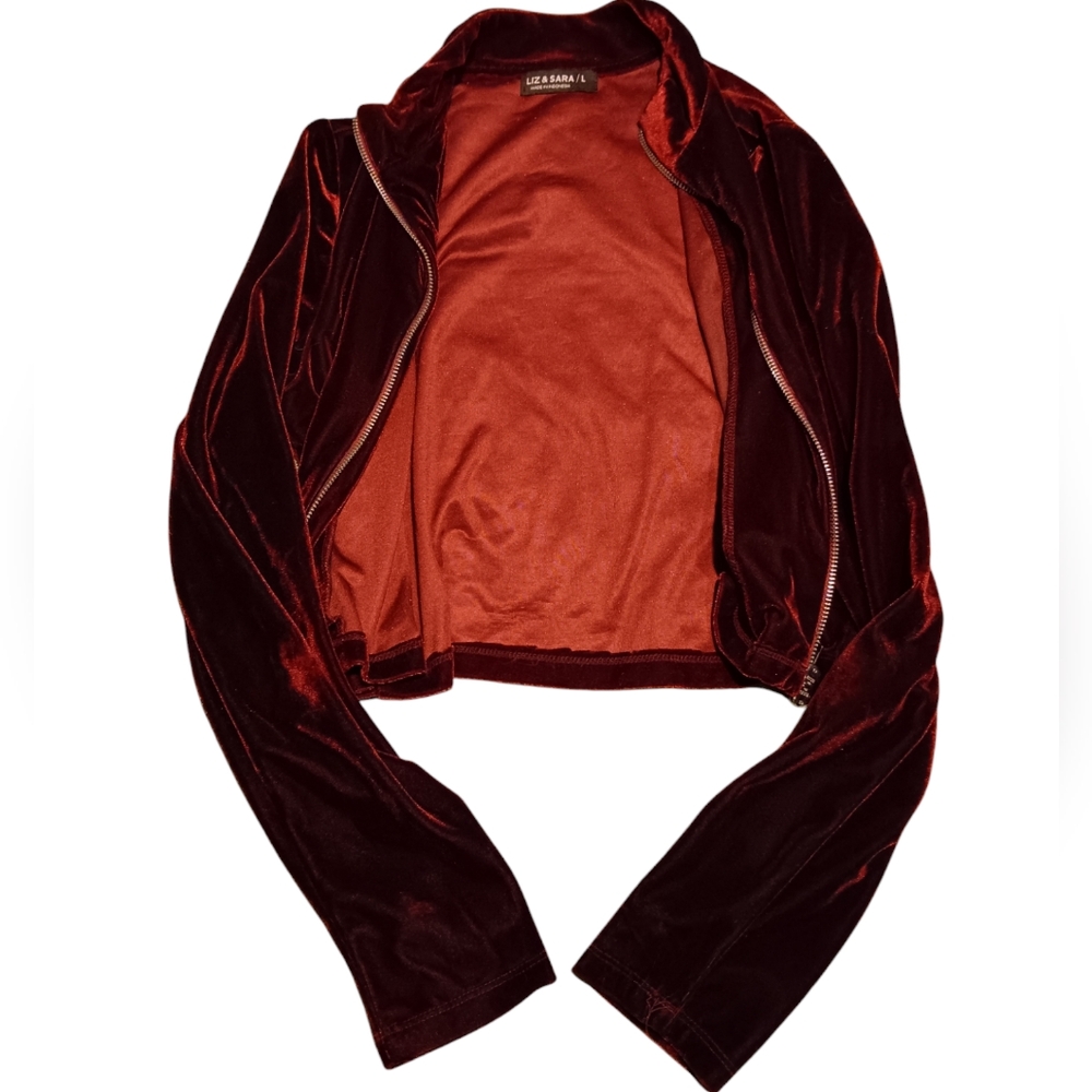 Maroon Cropped Jacket